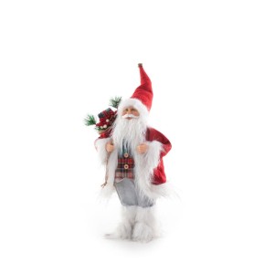 Świąteczna Figurka Święty Mikołaj 45cm Czerwony