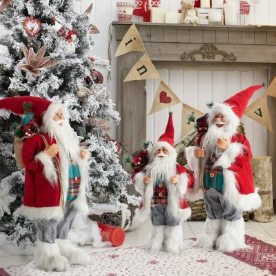Świąteczna Figurka Święty Mikołaj 45cm Czerwony