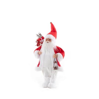 Świąteczna Figurka Święty Mikołaj 45cm Biały