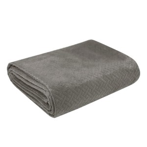 Narzuta Koc Pled Welurowa Pikowana 170x210 beżowa