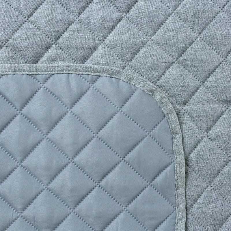 Narzuta Koc Pled Len Lniana 220x240cm Niebieska