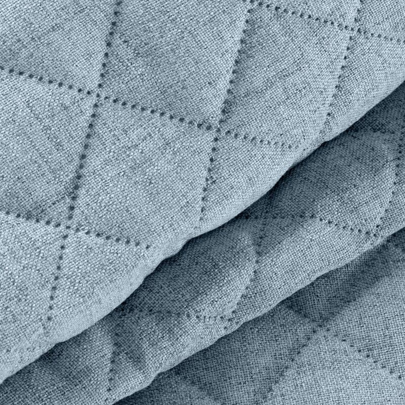 Narzuta Koc Pled Len Lniana 220x240cm Niebieska