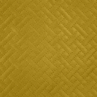 Narzuta Koc Pled Welurowa Pikowana 200x220 Musztardowa