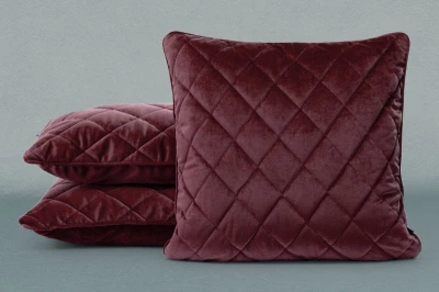 Poszewka na poduszkę Welurowa Velvet 28 50x50cm Bordowa