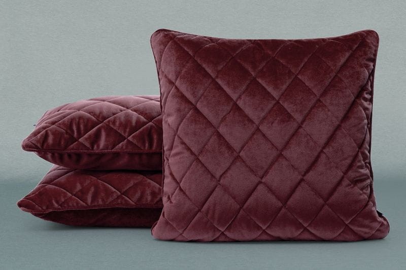 Poszewka na poduszkę Welurowa Velvet 28 50x50cm Bordowa