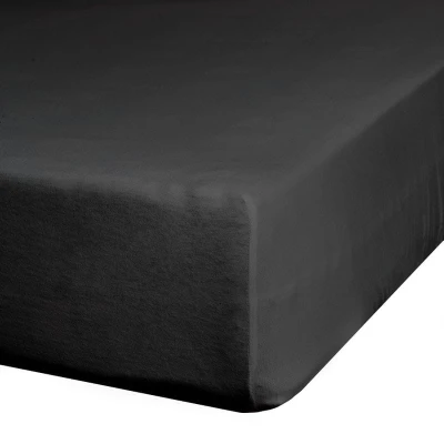 Prześcieradło z gumką 90x200cm Czarne