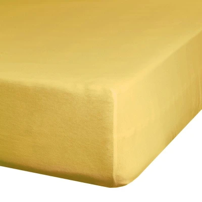 Prześcieradło z gumką 90x200cm Musztardowe