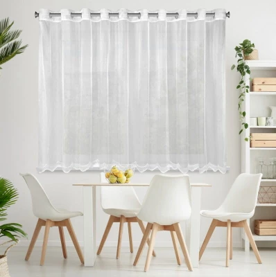 Firana Gotowa 350x145cm Biała na przelotkach