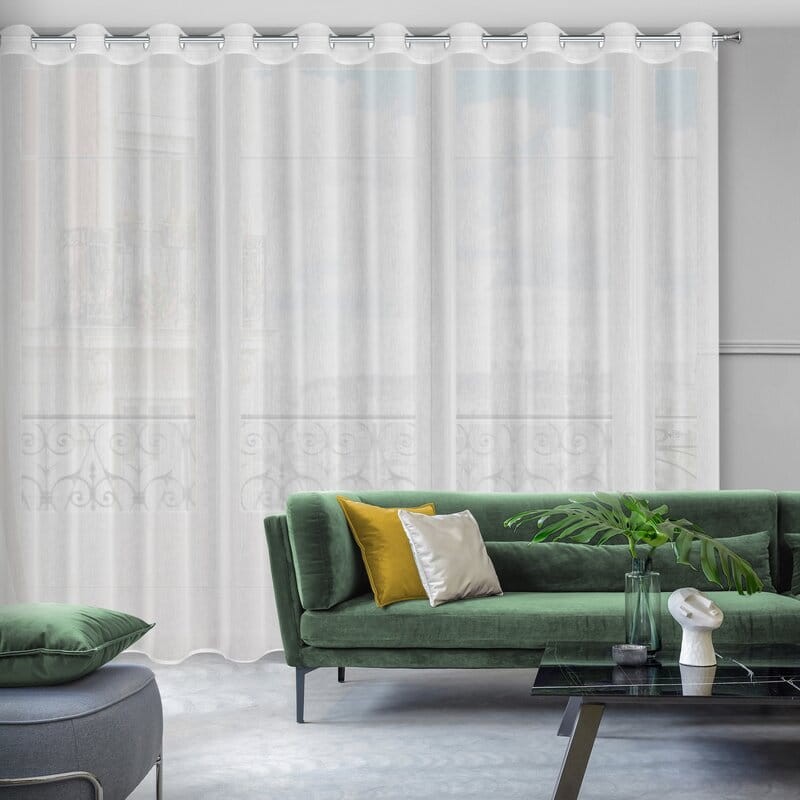 Firana Gotowa 300x250cm Biała na przelotkach