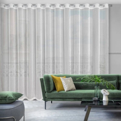 Firana Gotowa 300x250cm Biała na przelotkach