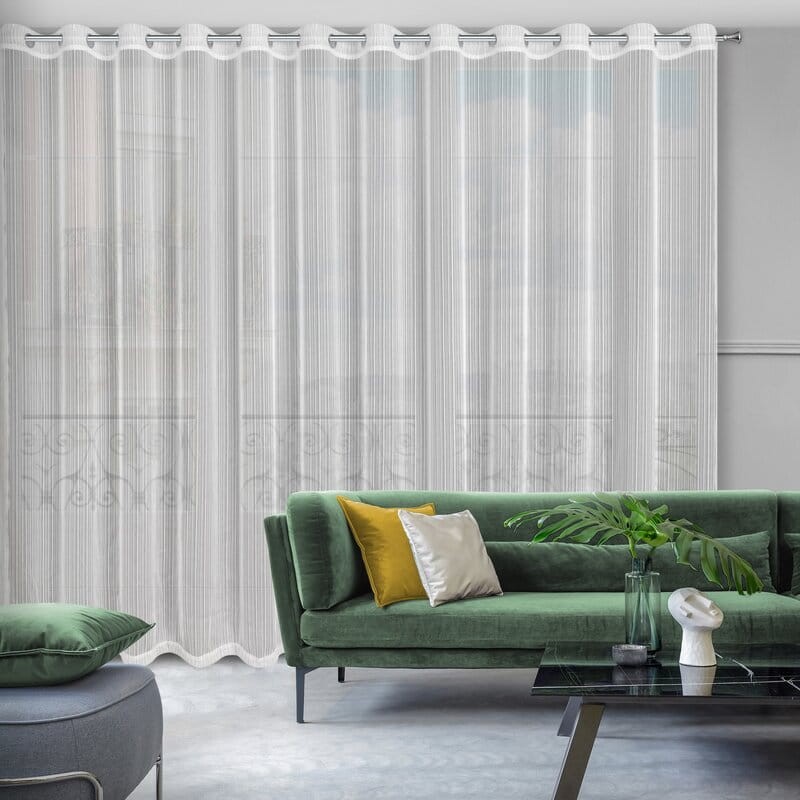 Firana Gotowa 300x250cm Biała na przelotkach