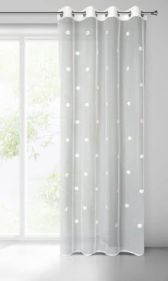 Firana Gotowa 140x250cm Biała na przelotkach