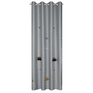 Zasłona Gotowa 140x250cm Srebrny na przelotkach