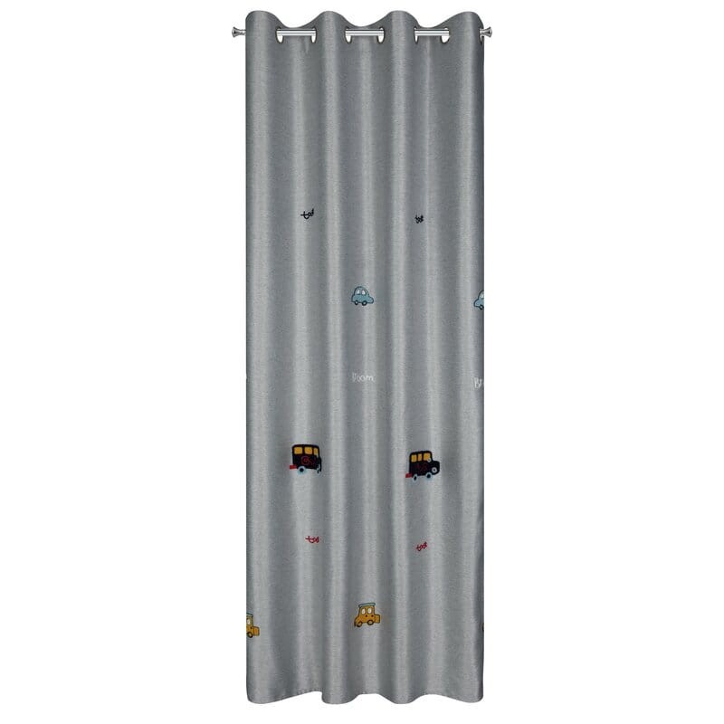 Zasłona Gotowa 140x250cm Srebrny na przelotkach