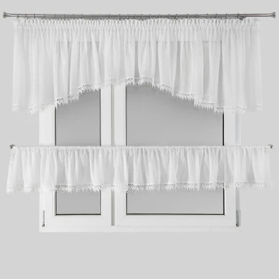 Firana Gotowa 400x65cm Biała