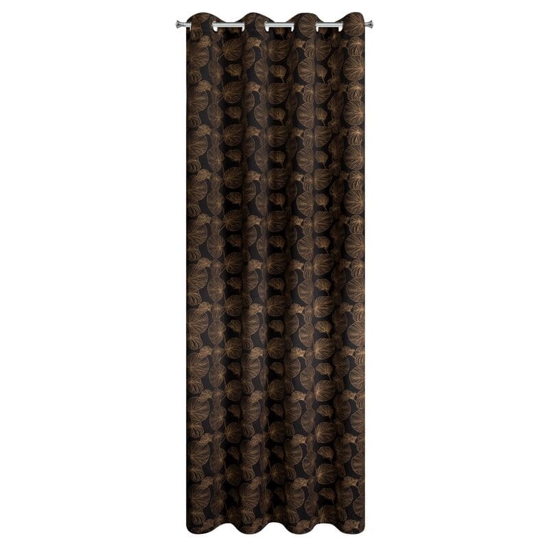 Zasłona Gotowa GOLD 140x250cm Czarna Na przelotkach