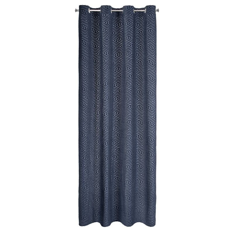 Zasłona Gotowa 140x250cm Granatowa na przelotkach