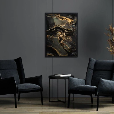 Obraz ręcznie malowany na płótnie 478 53x73cm Grafitowy