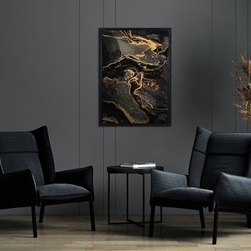 Obraz ręcznie malowany na płótnie 478 53x73cm Grafitowy
