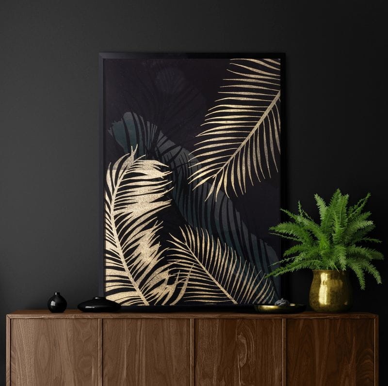 Obraz ręcznie malowany na płótnie 482C 53x73cm Zielony