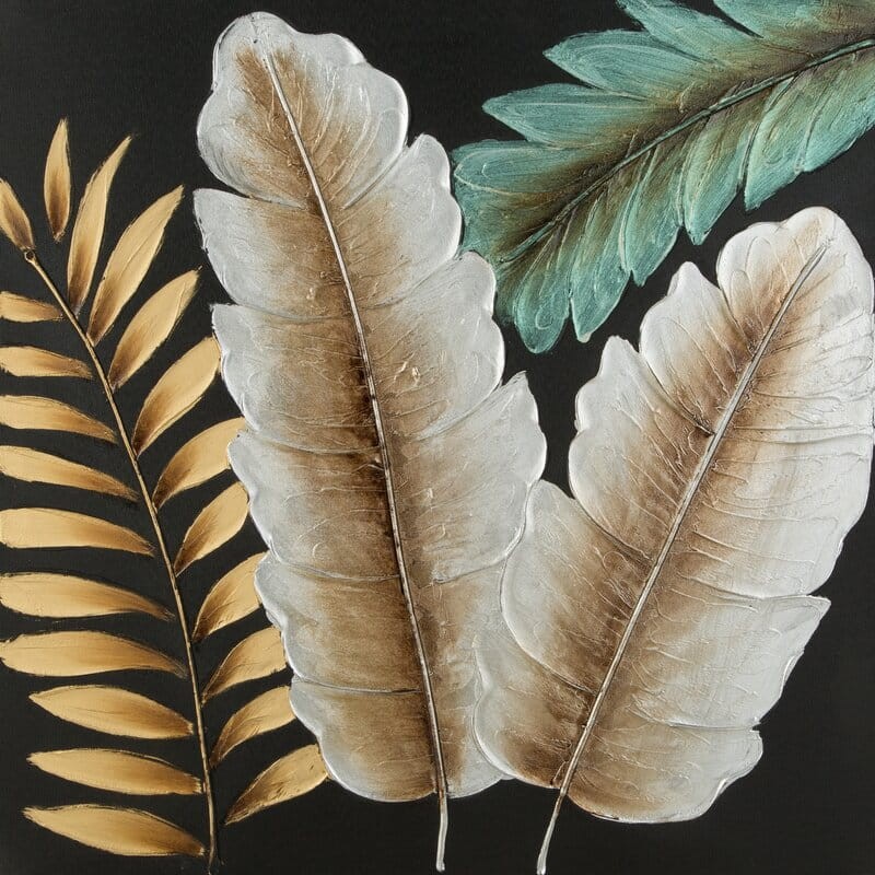 Obraz ręcznie malowany na płótnie 585A 60x60cm Turkusowy