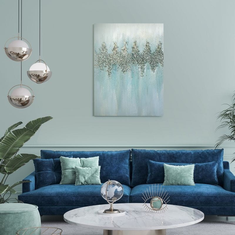 Obraz ręcznie malowany na płótnie 444A 60x80cm Złoty