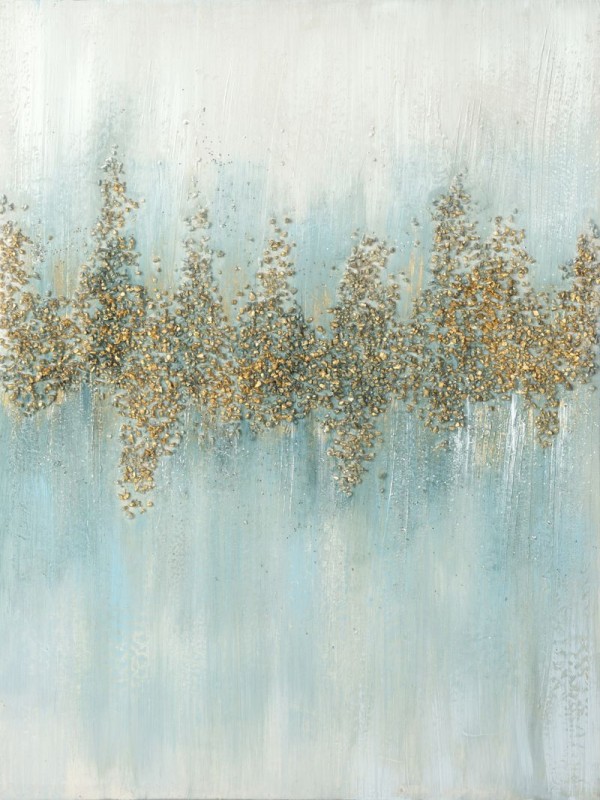 Obraz ręcznie malowany na płótnie 444B 60x80cm Złoty