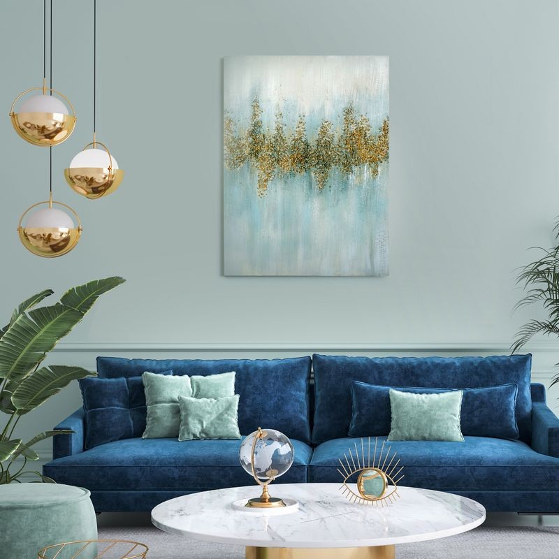 Obraz ręcznie malowany na płótnie 444B 60x80cm Złoty