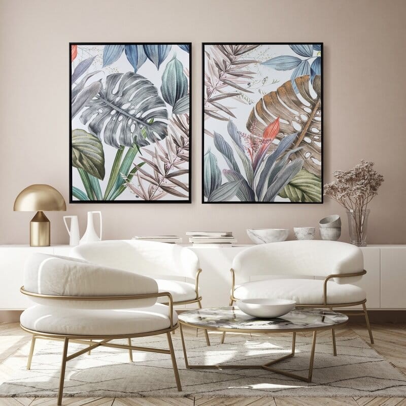 Obraz ręcznie malowany na płótnie 589B 60x80cm Zielony