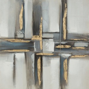 Obraz ręcznie malowany na płótnie 594 60x60cm Stalowy