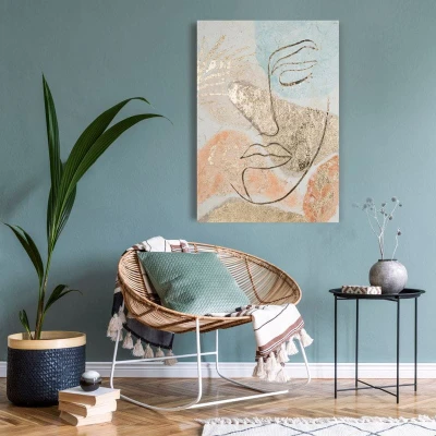 Obraz ręcznie malowany na płótnie 399A 50x70cm Beżowy