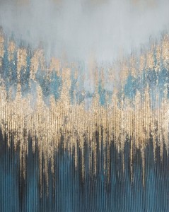 Obraz ręcznie malowany na płótnie 445 80x100cm Granatowy