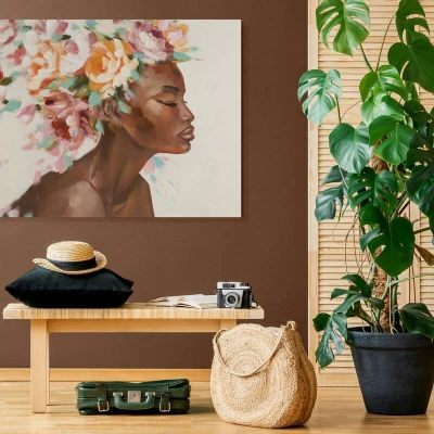 Obraz ręcznie malowany na płótnie 567A 90x60cm Beżowy