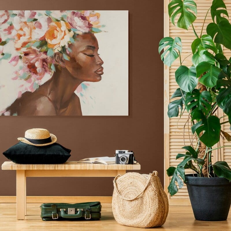Obraz ręcznie malowany na płótnie 567A 90x60cm Beżowy