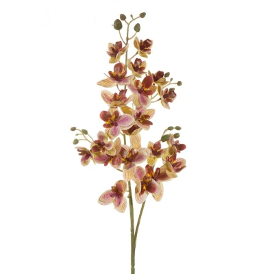 Kwiat Sztuczny Ozdobny Gałązka 77cm Żółty 6szt