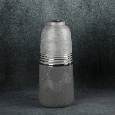 Wazon Dekoracyjny Neli 15x36cm Srebrny