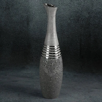 Wazon Dekoracyjny Neli 15x60cm Srebrny
