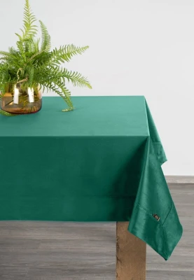 Obrus na stół Velvet 145x180cm Ciemnozielony