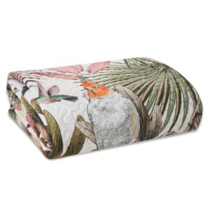 Narzuta Welurowa Parrot 170x210cm Zielona, 100% Poliester, 150 GSM