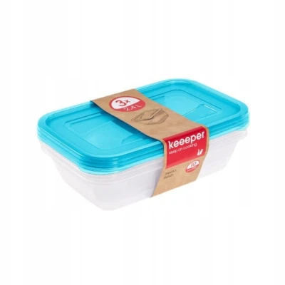 Zestaw pojemników Keeeper Fredo Fresh 2,4 l 3 szt PLASTIKOWY DO LODÓWKI