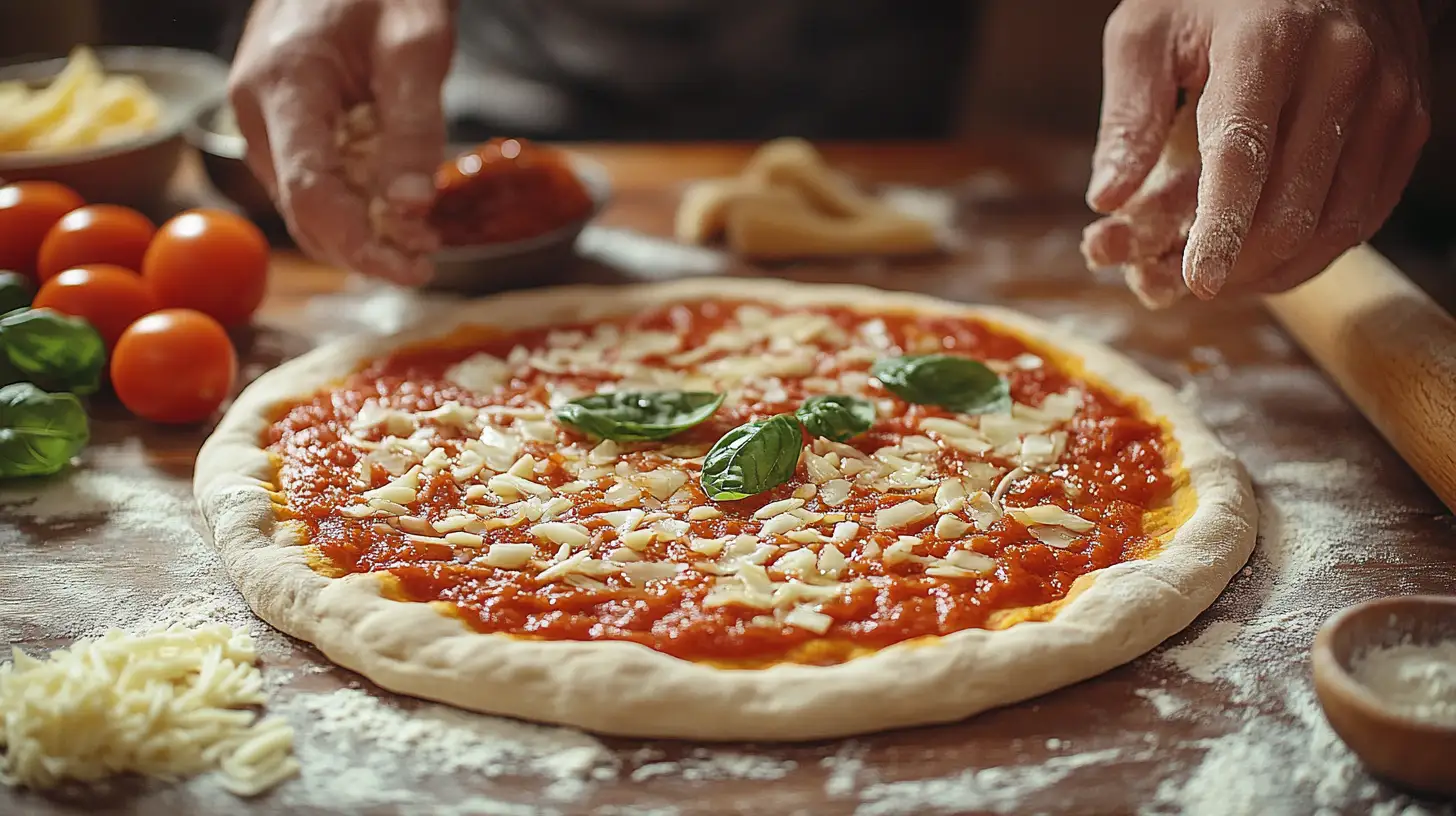 Ręczne robienie pizzy