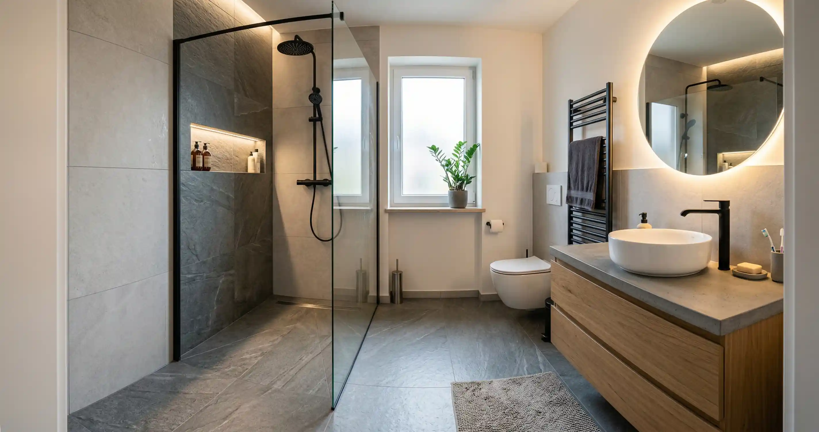 Prysznic bez brodzika czy wet room? Co jest teraz na topie